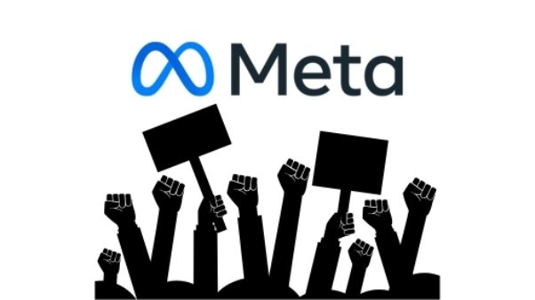 Συγγραφείς διαδήλωσαν έξω από τα γραφεία της Meta στο Λονδίνο